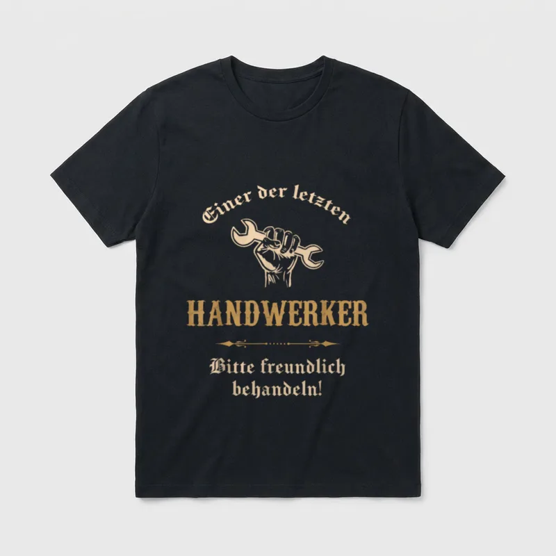 Einer der letzten Handwerker T-Shirt – Klassisches T-Shirt in Schwarz