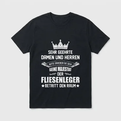 Fliesenleger lustiger Spruch Handwerker T-Shirt – Klassisches T-Shirt in Schwarz