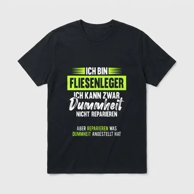Fliesenleger Reparieren lustiges Handwerker T-Shirt – Klassisches T-Shirt in Schwarz