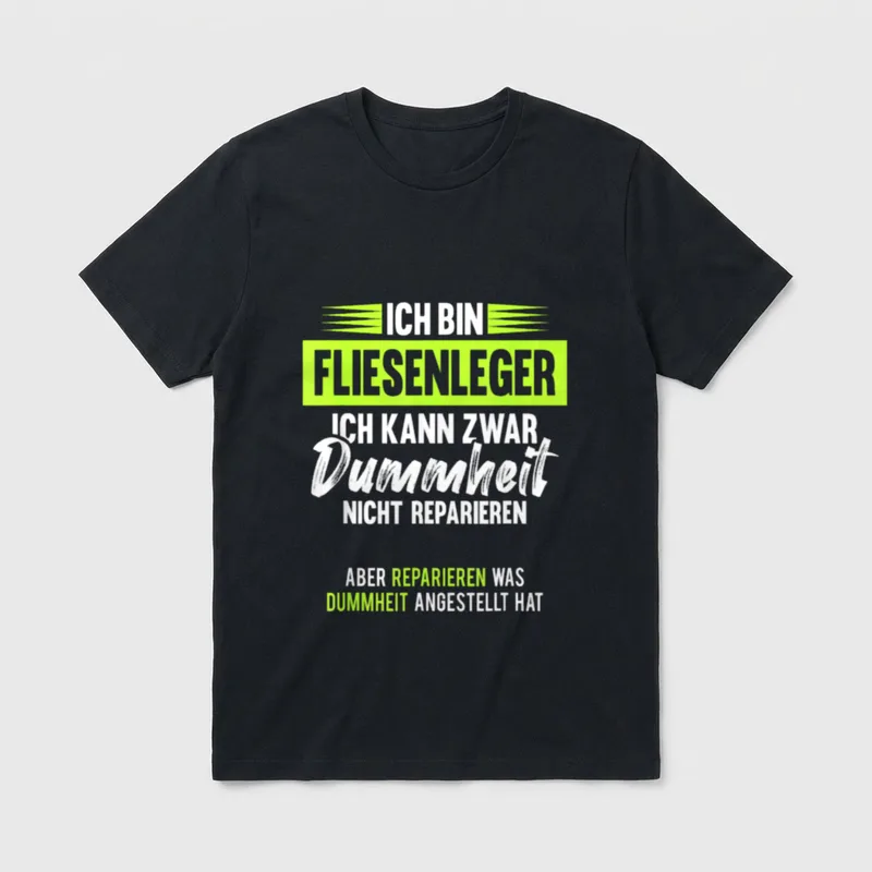 Fliesenleger Reparieren lustiges Handwerker T-Shirt – Klassisches T-Shirt in Schwarz