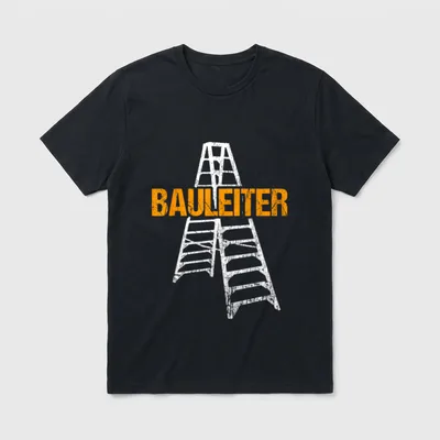 Bauleiter Lustig Spruch Leiter T-Shirt – Klassisches T-Shirt in Schwarz