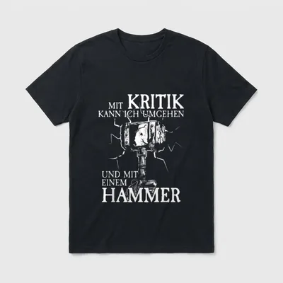 Mit Kritik kann ich T-Shirt – Klassisches T-Shirt in Schwarz