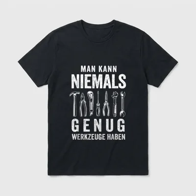 Lustiger Handwerker Mechaniker Monteur T-Shirt – Klassisches T-Shirt in Schwarz