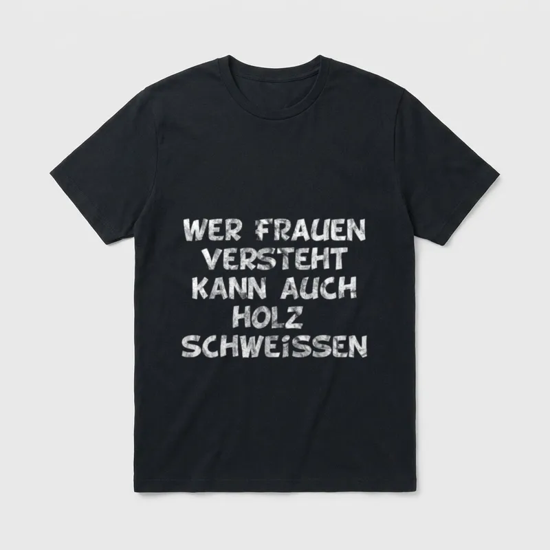 Wer Frauen versteht kann auch T-Shirt – Klassisches T-Shirt in Schwarz