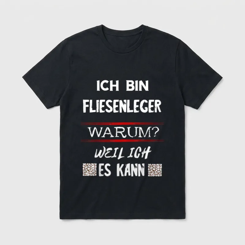 Fliesenleger Fliesenlegen Fliesen Kacheln T-Shirt – Klassisches T-Shirt in Schwarz