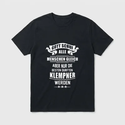 Handwerker Klempner lustiger Spruch T-Shirt – Klassisches T-Shirt in Schwarz