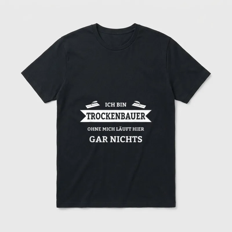 Trockenbau Lustiger Handwerker Spruch T-Shirt – Klassisches T-Shirt in Schwarz