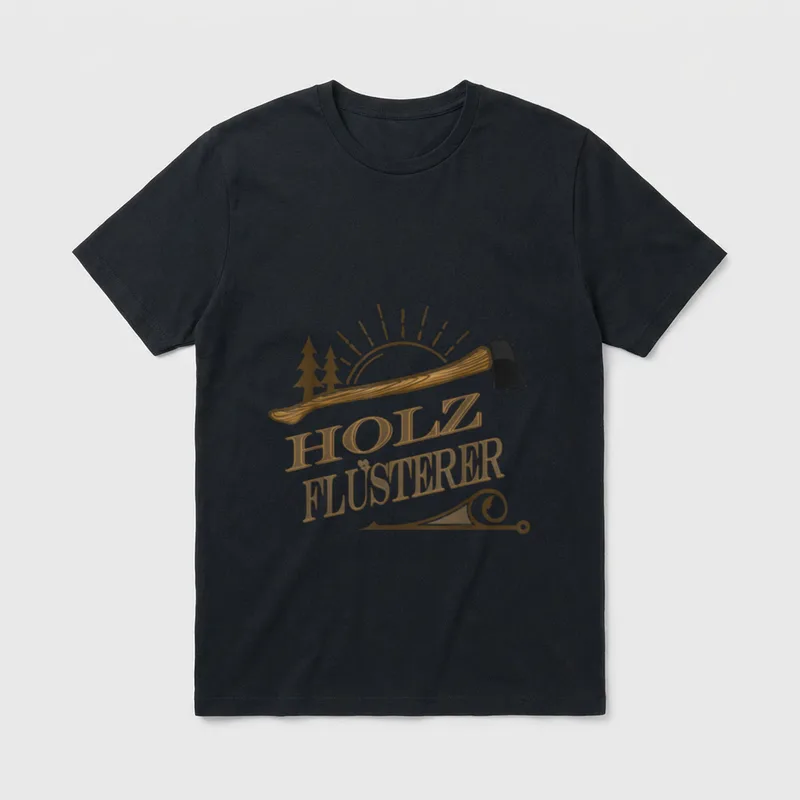 Schreiner Schreiner Holz flüstern T-Shirt – Klassisches T-Shirt in Schwarz