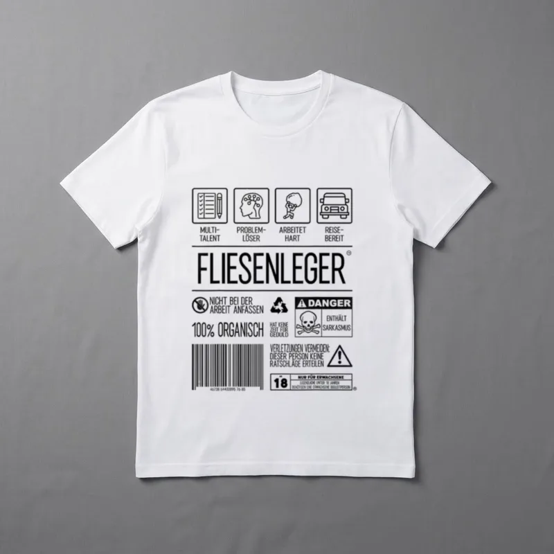 Lustig Fliesenleger Beschreibung Spruch T-Shirt – Klassisches T-Shirt in Schwarz