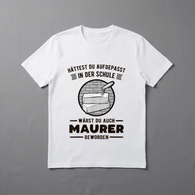 Maurer Baustelle Bauarbeiter Lustiger T-Shirt – Klassisches T-Shirt in Schwarz