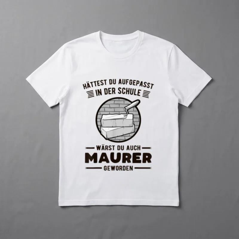 Maurer Baustelle Bauarbeiter Lustiger T-Shirt – Klassisches T-Shirt in Schwarz