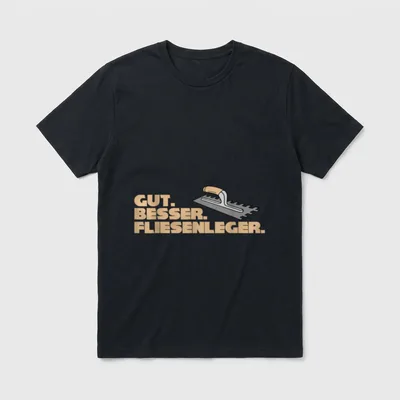 Bester Spruch Fliesenleger T-Shirt – Klassisches T-Shirt in Schwarz