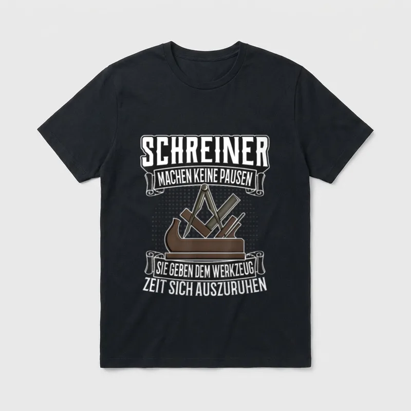 Schreiner Motiv mit Zunftzeichen T-Shirt – Klassisches T-Shirt in Schwarz