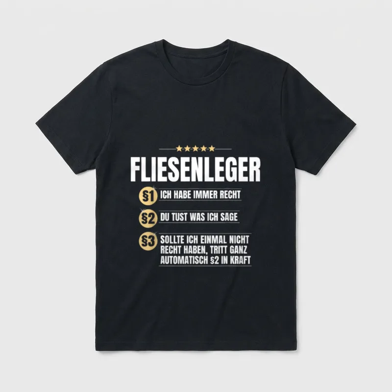 Fliesenleger Geschenk-Idee Lustiges Fliesen T-Shirt – Klassisches T-Shirt in Schwarz
