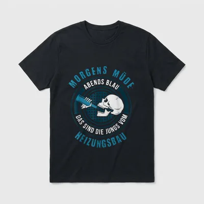 Lustiger Spruch Heizungsbauer Heizungsbau T-Shirt – Klassisches T-Shirt in Schwarz