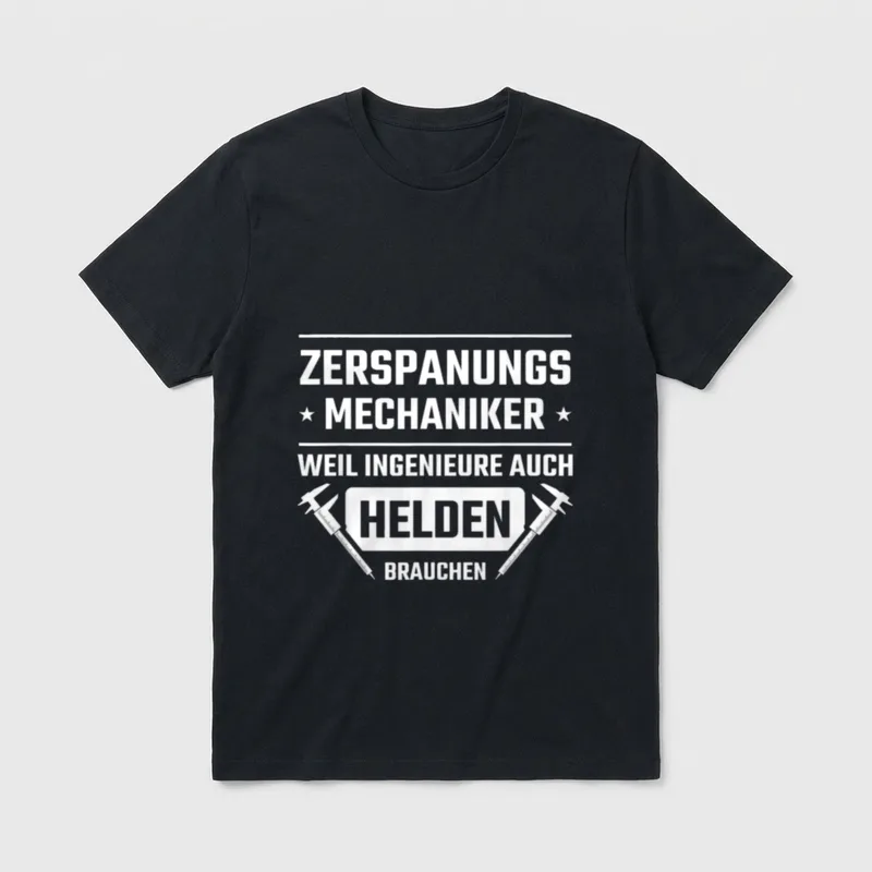 Zerspanungsmechaniker lustiger Spruch Zerspaner T-Shirt – Klassisches T-Shirt in Schwarz