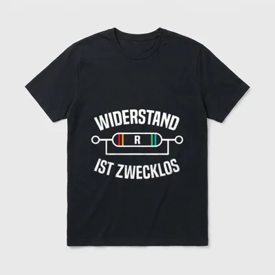 Widerstand Ist Zwecklos Lustiges Elektriker T-Shirt – Klassisches T-Shirt in Schwarz