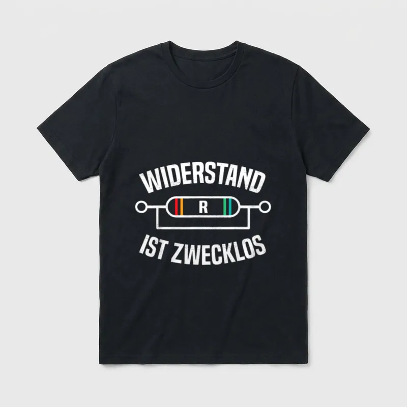 Widerstand Ist Zwecklos Lustiges Elektriker T-Shirt – Klassisches T-Shirt in Schwarz