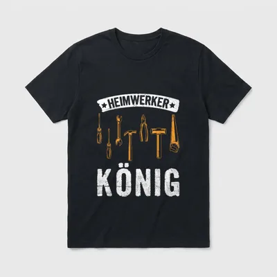 Heimwerkerkönig Lustiges Heimwerker Handwerker T-Shirt – Klassisches T-Shirt in Schwarz
