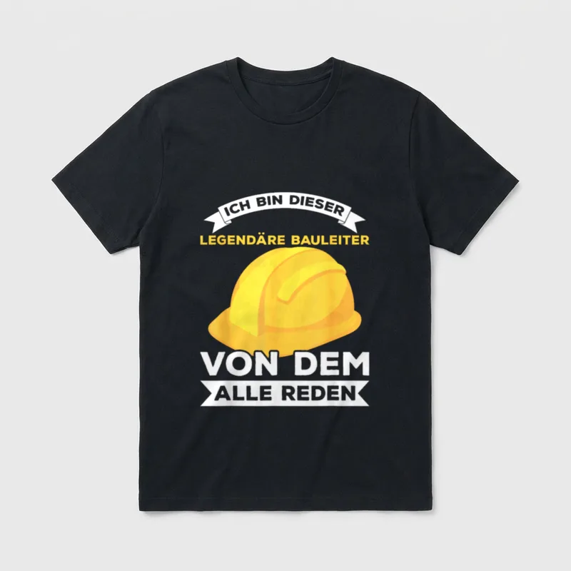 Legendäre Bauleiter Bauarbeiter Handwerker T-Shirt – Klassisches T-Shirt in Schwarz