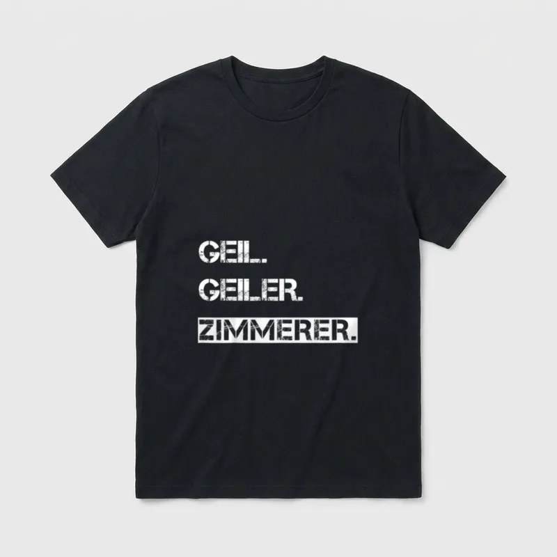 Geil. Geiler. Zimmerer. Zimmermann T-Shirt – Klassisches T-Shirt in Schwarz