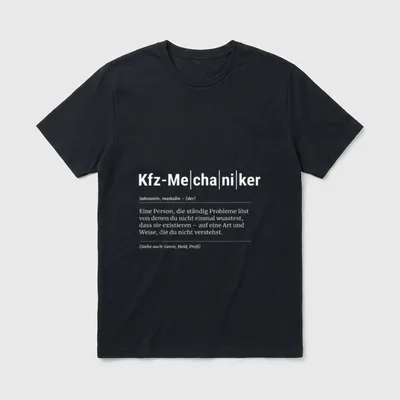 Kfz-Mechaniker Lustiges Kollege T-Shirt – Klassisches T-Shirt in Schwarz