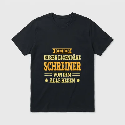 Schreiner Lustiges Beruf Spruch T-Shirt – Klassisches T-Shirt in Schwarz
