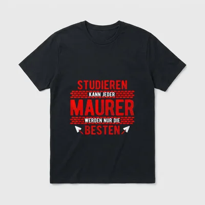 Maurer Maurer Geselle Meister T-Shirt – Klassisches T-Shirt in Schwarz
