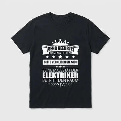 Elektriker Elektro Installateur Sprüche T-Shirt – Klassisches T-Shirt in Schwarz