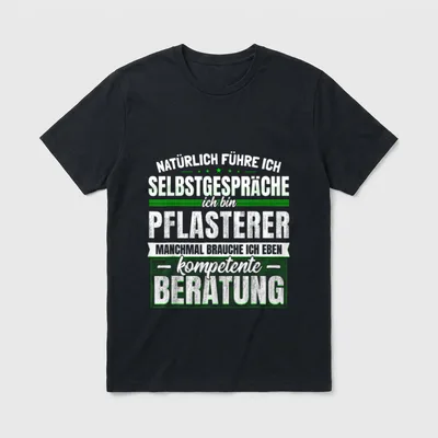 Pflasterer Lustiges Bauarbeiter Handwerker T-Shirt – Klassisches T-Shirt in Schwarz