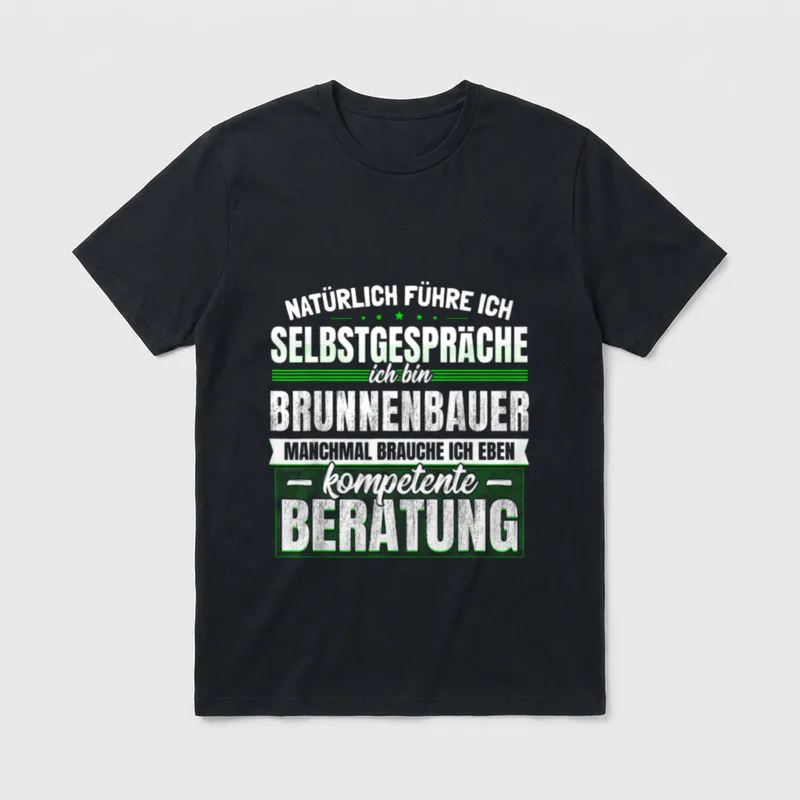 Brunnenbauer Lustiges Brunnen Handwerker T-Shirt – Klassisches T-Shirt in Schwarz