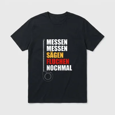 Sägen Messen Fluchen Schreiner T-Shirt – Klassisches T-Shirt in Schwarz