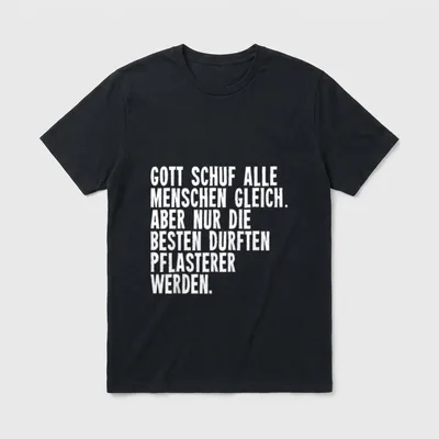 Pflasterer Beruf Spruch Pflastersteine T-Shirt – Klassisches T-Shirt in Schwarz