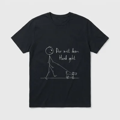 Hundebesitzer mit Spruch T-Shirt – Klassisches T-Shirt in Schwarz