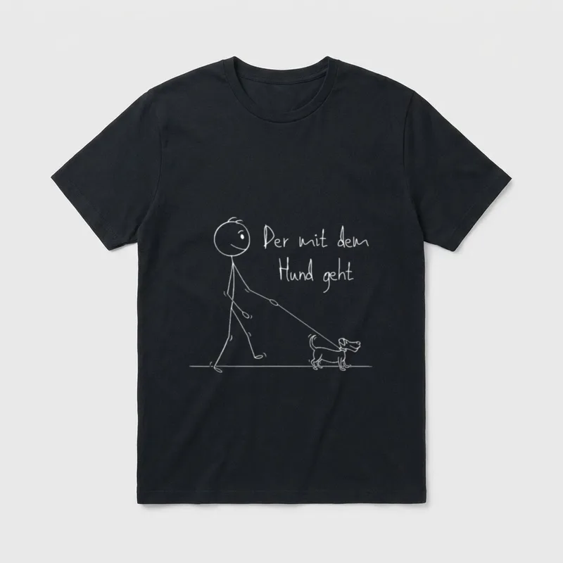Hundebesitzer mit Spruch T-Shirt – Klassisches T-Shirt in Schwarz