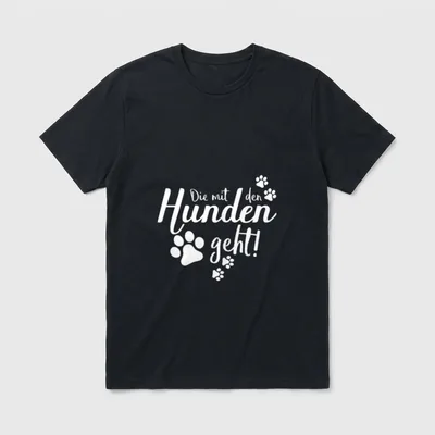 Gassi gehen T-Shirt – Klassisches T-Shirt in Schwarz