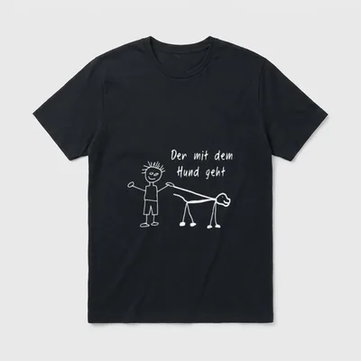 Herrchen Spruch T-Shirt – Klassisches T-Shirt in Schwarz