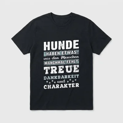 Hund Spruch mit Hundemotiv T-Shirt – Klassisches T-Shirt in Schwarz