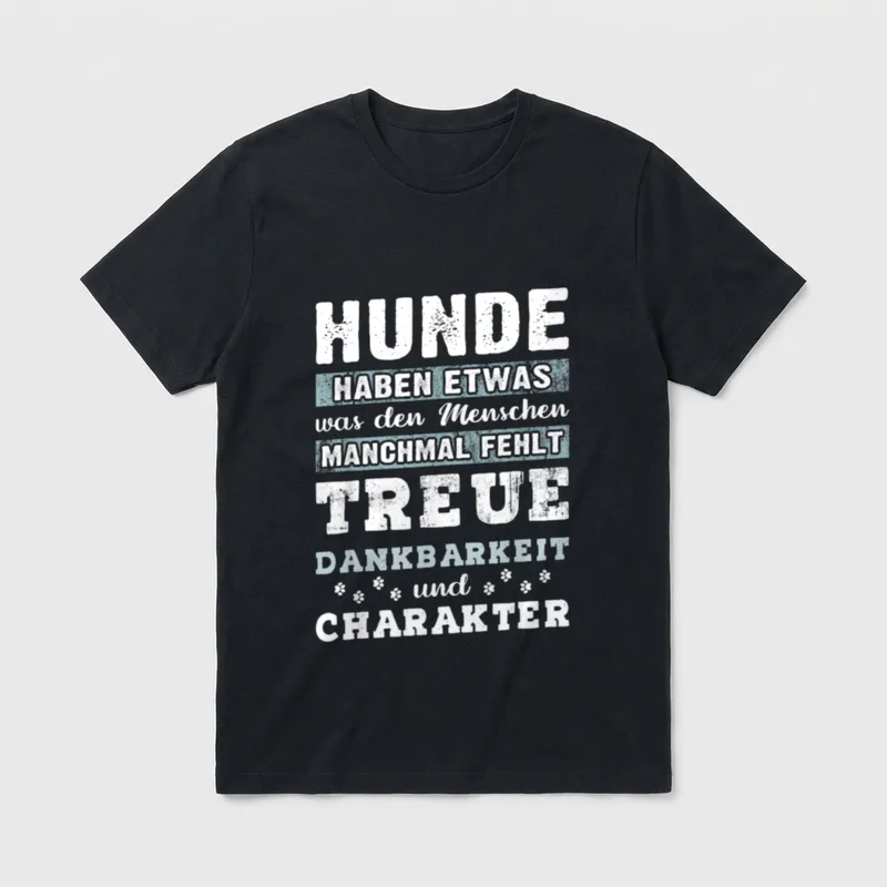 Hund Spruch mit Hundemotiv T-Shirt – Klassisches T-Shirt in Schwarz