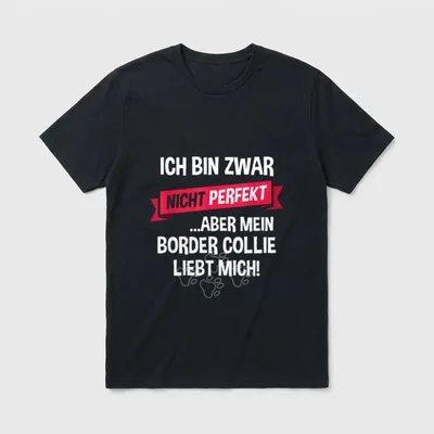 Border Collie Hund Hundehalter T-Shirt – Klassisches T-Shirt in Schwarz