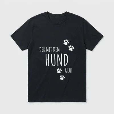Hundebesitzer Gassi T-Shirt – Klassisches T-Shirt in Schwarz