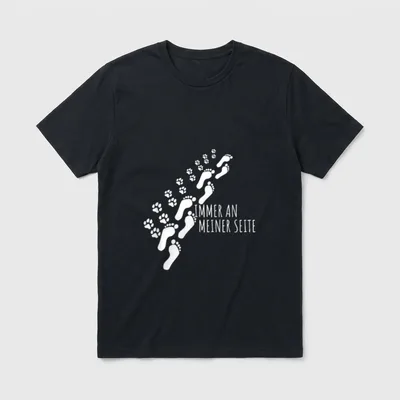 Immer an meiner Seite Spruch T-Shirt – Klassisches T-Shirt in Schwarz