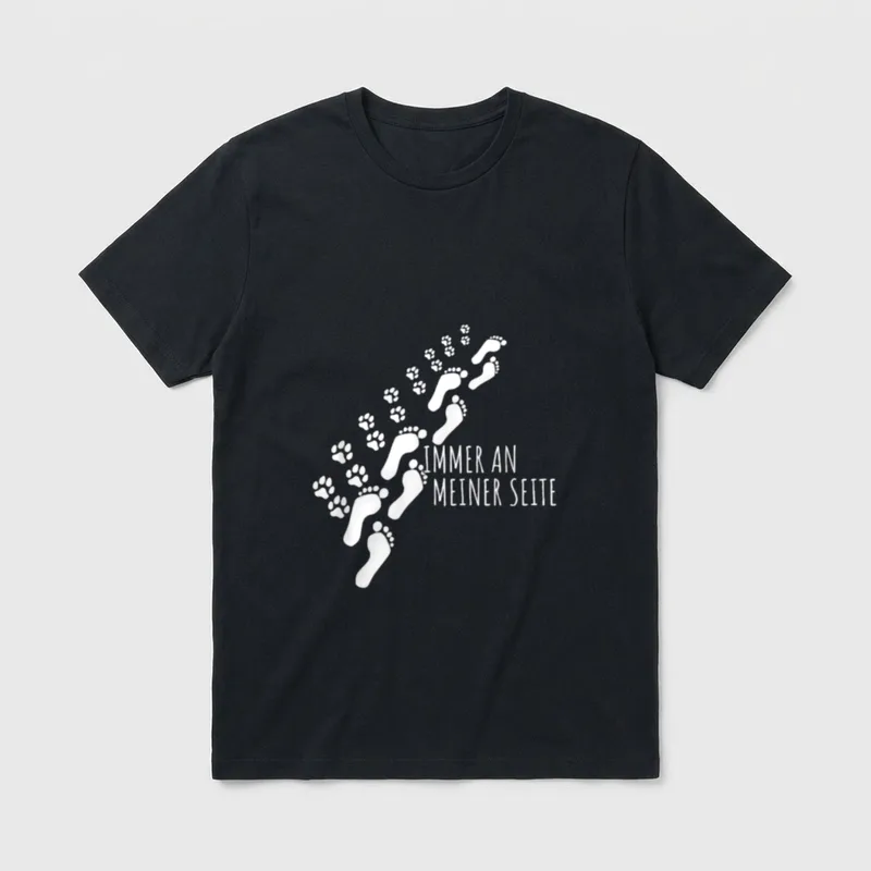 Immer an meiner Seite Spruch T-Shirt – Klassisches T-Shirt in Schwarz