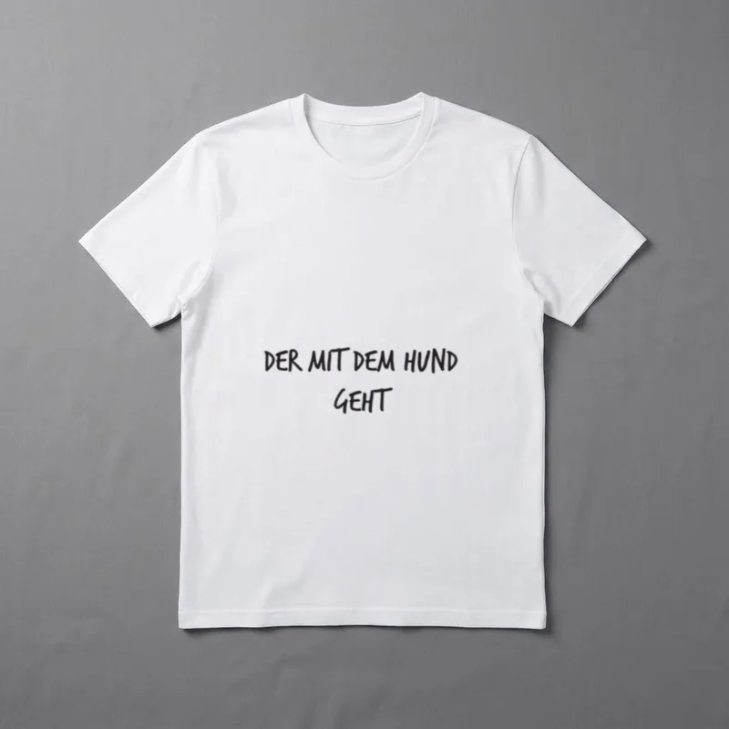 Mann mit Hund T-Shirt – Klassisches T-Shirt in Schwarz