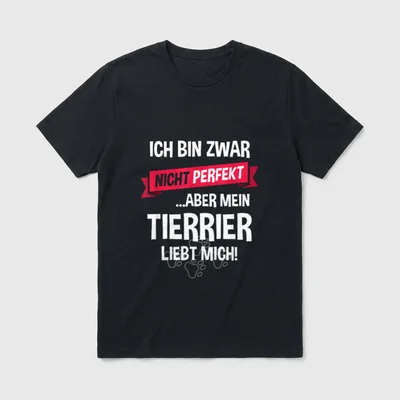 Terrier Yorkshire Terrier Hund T-Shirt – Klassisches T-Shirt in Schwarz