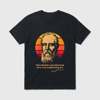 Galileo Galilei Thunderbolt And T-Shirt – Klassisches T-Shirt in Schwarz