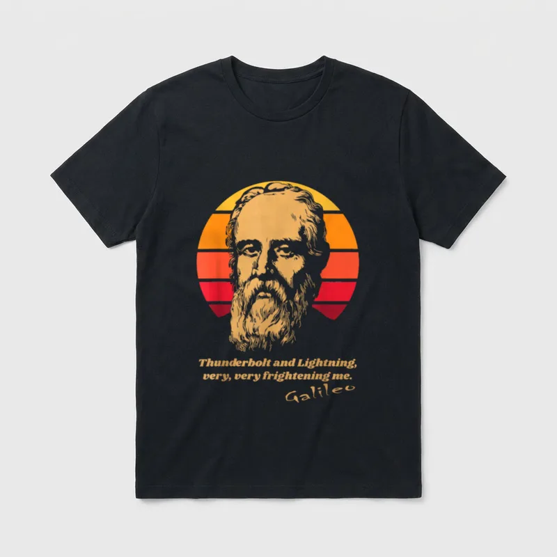 Galileo Galilei Thunderbolt And T-Shirt – Klassisches T-Shirt in Schwarz