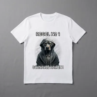 Regel #1 Schnauze halten Hunde T-Shirt – Klassisches T-Shirt in Schwarz