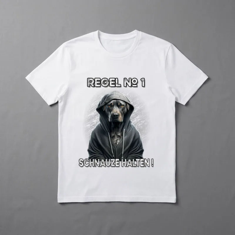 Regel #1 Schnauze halten Hunde T-Shirt – Klassisches T-Shirt in Schwarz