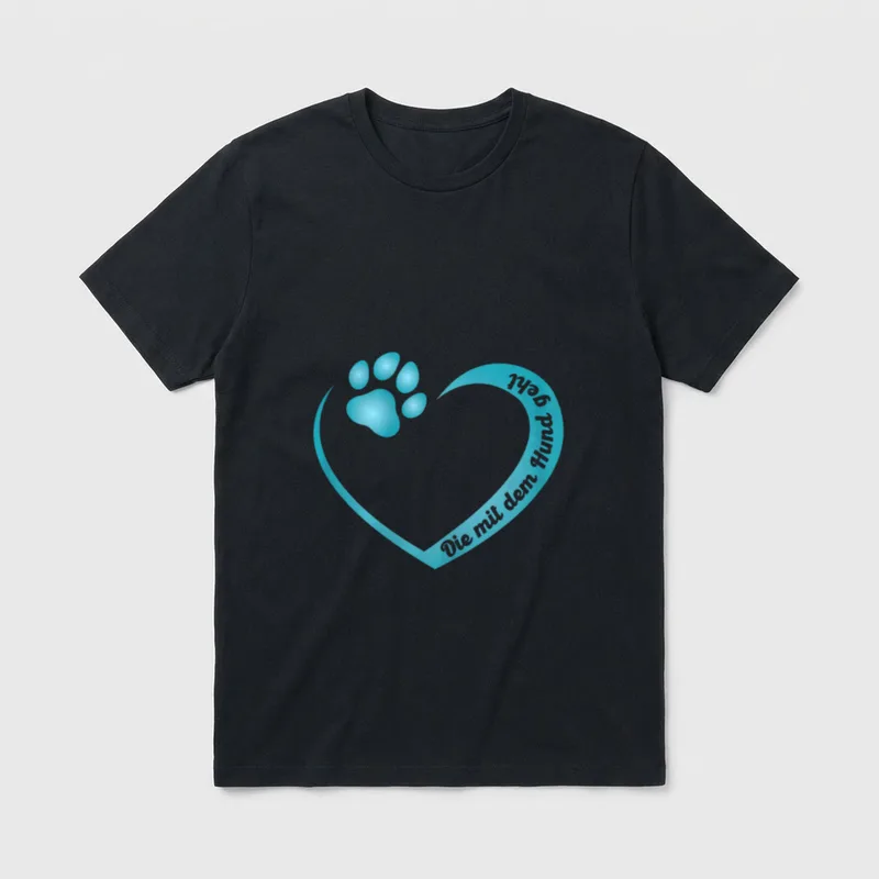 Gassi gehen Spruch T-Shirt – Klassisches T-Shirt in Schwarz